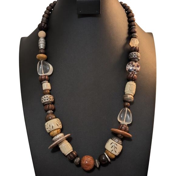 Coldwater Creek Jewelry - Coldwater Creek Tribal Chunky Mixed Bead Necklace